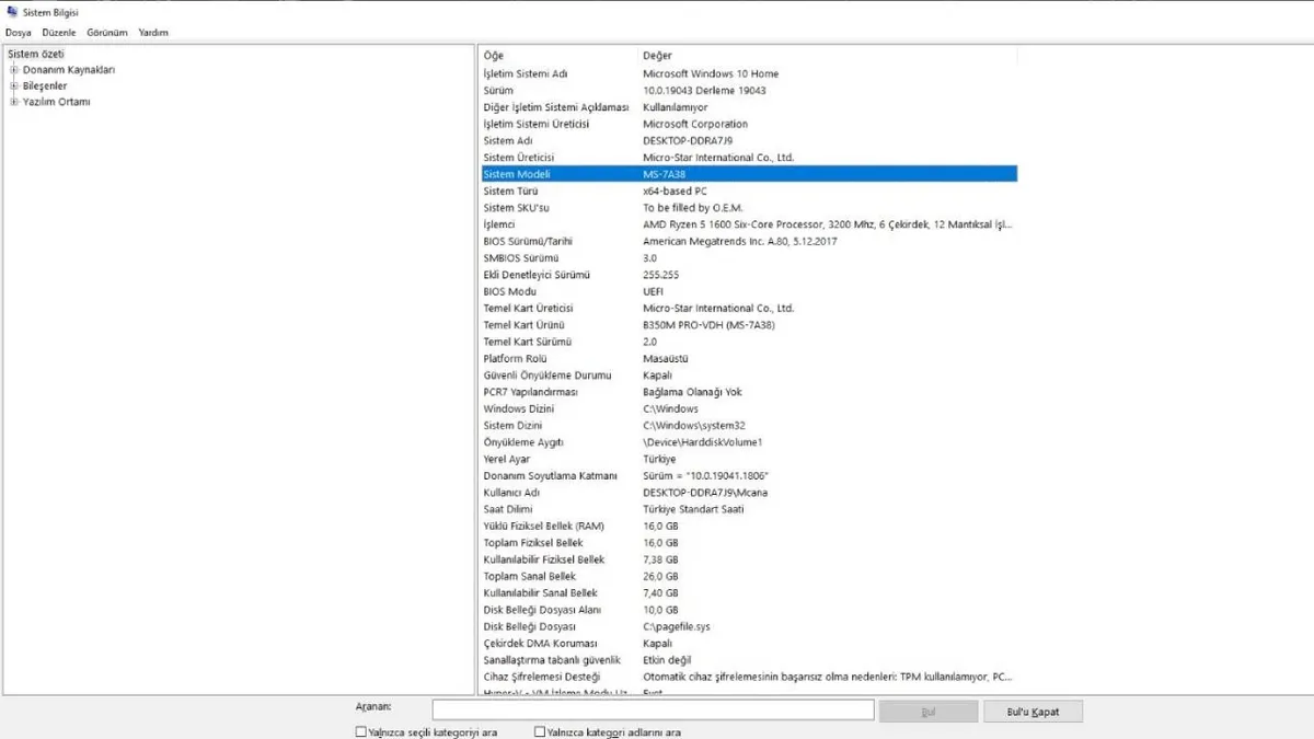 Windows bilgisayarlarda anakart modeli öğrenme: Adım adım rehber