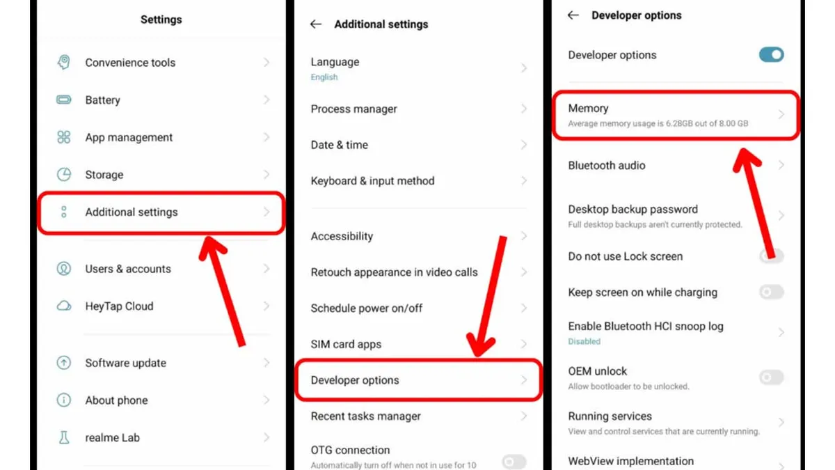 Android telefonlarda RAM kontrolü nasıl yapılır: Samsung, Realme, Xiaomi ve Pixel