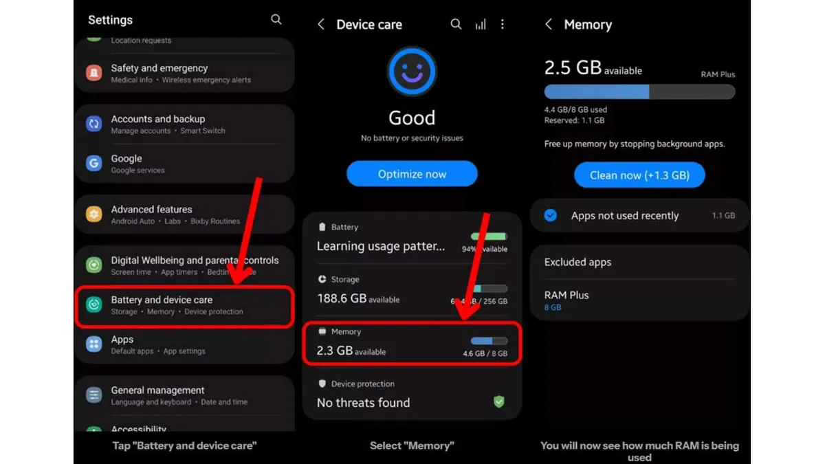 Android telefonlarda RAM kontrolü nasıl yapılır: Samsung, Realme, Xiaomi ve Pixel