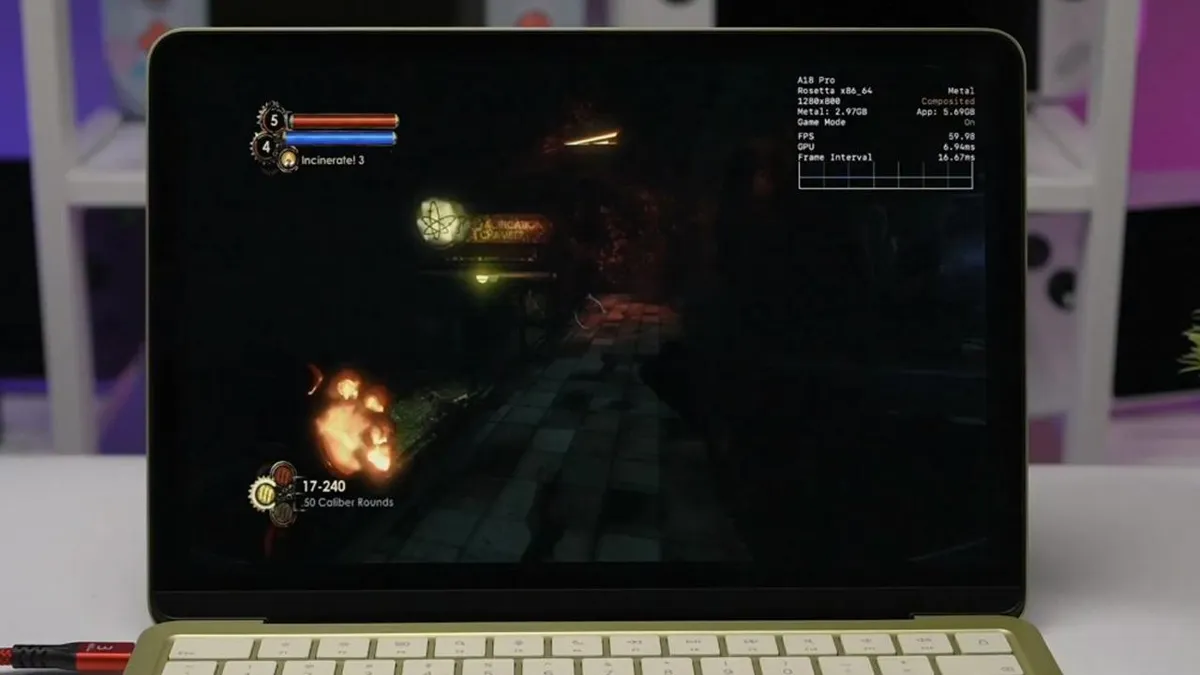 Apple'ın en ucuz dizüstü bilgisayarı MacBook Neo, A18 Pro ile Cyberpunk 2077 oynatıyor!