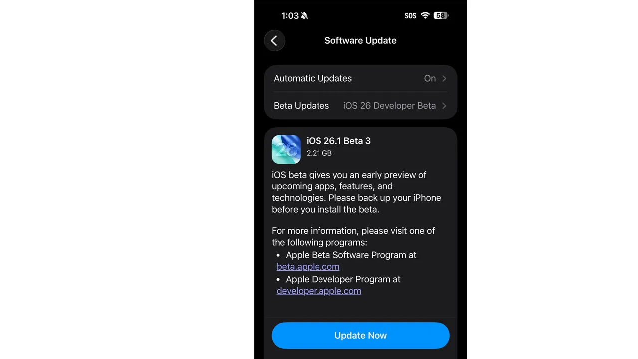 iOS 26.1, iPadOS 26.1, macOS 26.1 ve watchOS 26.1 beta 3 çıktı - Resim: 6