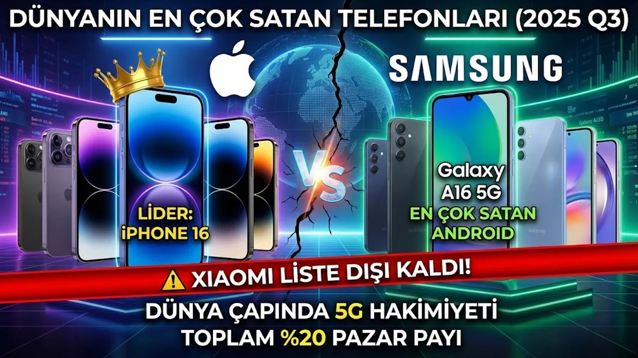 Dünyanın En Çok Satan Telefonları Belli Oldu: Zirvede Tanıdık İsim, Listede Büyük Sürpriz