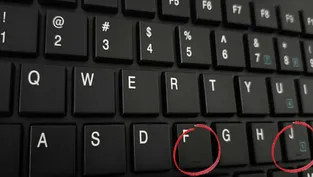 Klavyedeki J ve F harflerindeki gizli detay