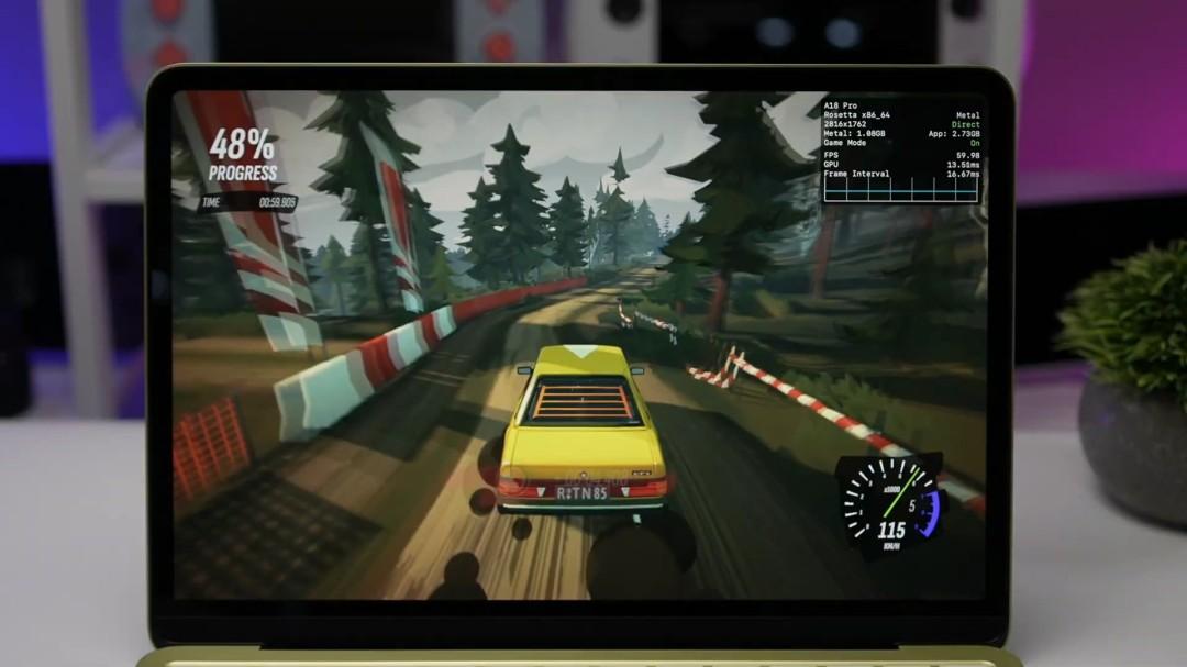 Apple'ın en ucuz dizüstü bilgisayarı MacBook Neo, A18 Pro ile Cyberpunk 2077 oynatıyor!